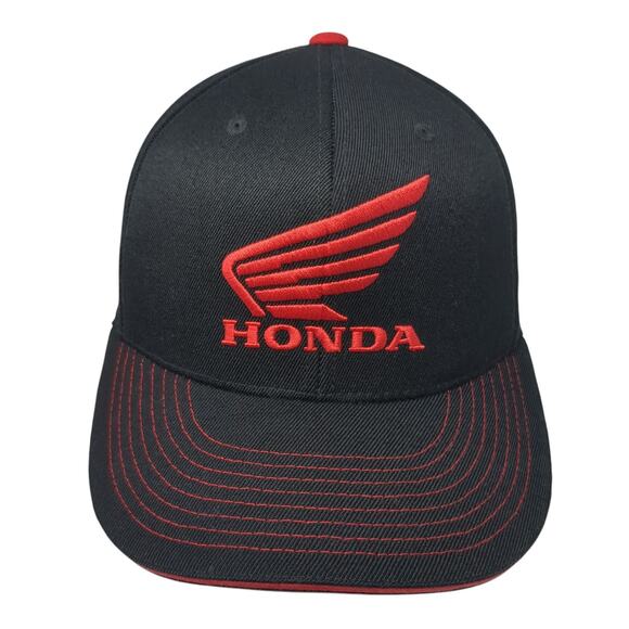 Honda FX Fitted Baseball Cap Fitted Baseball Cap Black M Embroidered Flexfit - Picture 1 of 9